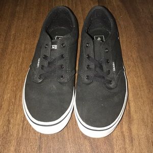 Black and white vans shoes
